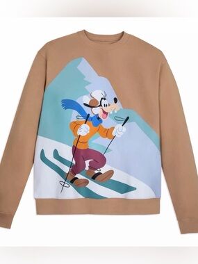 Disney Parks Goofy Holiday Homestead Pullover Sweatshirt for Adults Christmas M